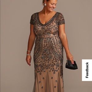 Plus size ladies evening gown.